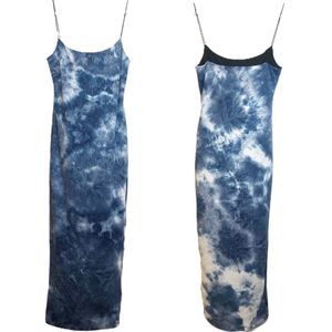 Comme USA Blue Tie Dye Sleeveless Midi Dress